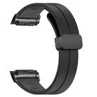 For Huawei Watch D Solid Color Folding Magnetic Buckle Silicone Watch Band(Black) - 3