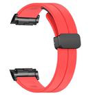 For Huawei Watch D Solid Color Folding Magnetic Buckle Silicone Watch Band(Red) - 3