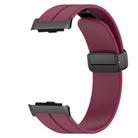 For Huawei Watch D Solid Color Folding Magnetic Buckle Silicone Watch Band(Wine Red) - 2