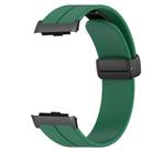For Huawei Watch D Solid Color Folding Magnetic Buckle Silicone Watch Band(Army Green) - 2