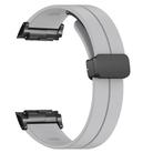 For Huawei Watch D Solid Color Folding Magnetic Buckle Silicone Watch Band(Light Grey) - 3