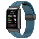 For Huawei Watch D Solid Color Folding Magnetic Buckle Silicone Watch Band(Rock Blue) - 1