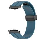 For Huawei Watch D Solid Color Folding Magnetic Buckle Silicone Watch Band(Rock Blue) - 2