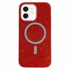 For iPhone 12 Glitter MagSafe Magnetic TPU Phone Case(Red) - 1