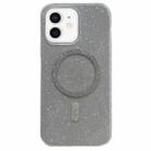 For iPhone 12 Glitter MagSafe Magnetic TPU Phone Case(Silver) - 1
