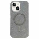 For iPhone 14 Plus Glitter MagSafe Magnetic TPU Phone Case(Silver) - 1