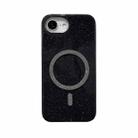 For iPhone 16e Glitter MagSafe Magnetic TPU Phone Case(Black) - 1