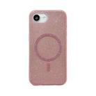 For iPhone 16e Glitter MagSafe Magnetic TPU Phone Case(Pink) - 1
