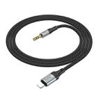 hoco UPA26 8 Pin to 3.5mm Audio Adapter Cable(Black) - 1