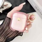 For AirPods 1 / 2 Magnetic Clear Armor TPU TWS Earphone Case(Pink) - 1