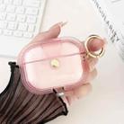 For AirPods Pro 1 Magnetic Clear Armor TPU TWS Earphone Case(Pink) - 1