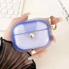 For AirPods Pro 1 Magnetic Clear Armor TPU TWS Earphone Case(Blue) - 1