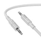 hoco UPA27 Crystal Clear AUX 3.5mm to 3.5mm Audio Adapter Cable(Grey) - 1