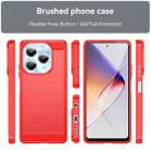 For Infinix Note 40X 5G Carbon Fiber Brushed Texture TPU Phone Case(Red) - 2