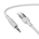 hoco UPA27 Crystal Clear USB-C / Type-C to 3.5mm Audio Adapter Cable(Grey) - 1