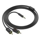 hoco UPA28 AUX 3.5mm to RCA Audio Adapter Cable(Black) - 1