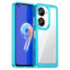 For Asus Zenfone 10 Colorful Series Acrylic Hybrid TPU Phone Case(Transparent Blue) - 1