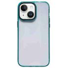 For iPhone 14 2 in 1 Acrylic Transparent Shockproof Phone Case(Green) - 1