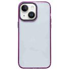 For iPhone 14 2 in 1 Acrylic Transparent Shockproof Phone Case(Purple) - 1