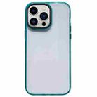 For iPhone 13 Pro Max 2 in 1 Acrylic Transparent Shockproof Phone Case(Green) - 1
