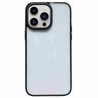 For iPhone 13 Pro Max 2 in 1 Acrylic Transparent Shockproof Phone Case(Black) - 1