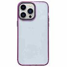 For iPhone 13 Pro 2 in 1 Acrylic Transparent Shockproof Phone Case(Purple) - 1