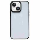 For iPhone 13 2 in 1 Acrylic Transparent Shockproof Phone Case(Black) - 1