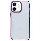 For iPhone 12 2 in 1 Acrylic Transparent Shockproof Phone Case(Purple) - 1