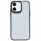 For iPhone 12 Pro Max 2 in 1 Acrylic Transparent Shockproof Phone Case(Black) - 1