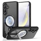 For Samsung Galaxy S23 FE 5G Heat Dissipation Aromatherapy MagSafe Holder Phone Case(Black) - 1