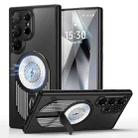 For Samsung Galaxy S25 Ultra 5G Heat Dissipation Aromatherapy MagSafe Holder Phone Case(Black) - 1