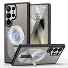 For Samsung Galaxy S25 Ultra 5G Heat Dissipation Aromatherapy MagSafe Holder Phone Case(Silver) - 1