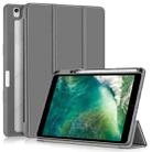 For iPad 10.2 2021 / 2020 / 10.5 Acrylic 3-Fold Solid Color Smart Leather Tablet Case(Grey) - 1