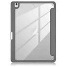 For iPad 10.2 2021 / 2020 / 10.5 Acrylic 3-Fold Solid Color Smart Leather Tablet Case(Grey) - 3