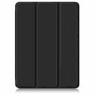 For iPad 10.2 2021 / 2020 / 10.5 Acrylic 3-Fold Solid Color Smart Leather Tablet Case(Black) - 2