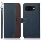 For Google Pixel 9a KHAZNEH Litchi Texture Leather RFID Phone Case(Blue) - 1