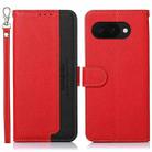 For Google Pixel 9a KHAZNEH Litchi Texture Leather RFID Phone Case(Red) - 1