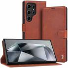 For Samsung Galaxy S24 Ultra 5G IMAK Count Series Flip Leather Phone Case(Brown) - 1