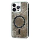 For iPhone 12 Pro Max Contrast Color Denim MagSafe Magnetic Phone Case(Grey) - 1