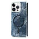 For iPhone 12 Pro Max Contrast Color Denim MagSafe Magnetic Phone Case(Grey Blue) - 1