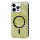 For iPhone 13 Pro Max Contrast Color Denim MagSafe Magnetic Phone Case(Yellow Green) - 1