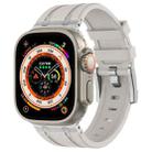For Apple Watch Ultra 2 49mm Stone Grain Liquid Silicone Watch Band(Silver Starlight) - 1