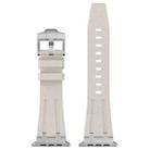 For Apple Watch Ultra 2 49mm Stone Grain Liquid Silicone Watch Band(Silver Starlight) - 2