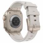 For Apple Watch Series 9 45mm Stone Grain Liquid Silicone Watch Band(Titanium Starlight) - 3