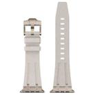 For Apple Watch Series 8 45mm Stone Grain Liquid Silicone Watch Band(Titanium Starlight) - 2