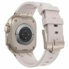 For Apple Watch Series 8 45mm Stone Grain Liquid Silicone Watch Band(Titanium Starlight) - 3