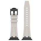 For Apple Watch Series 2 42mm Stone Grain Liquid Silicone Watch Band(Black Starlight) - 2