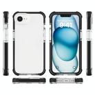 For iPhone 16e Acrylic Full Coverage Shockproof Phone Case(Black + Transparent) - 2