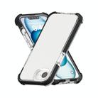 For iPhone 16e Acrylic Full Coverage Shockproof Phone Case(Black + Transparent) - 3
