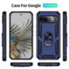 For Google Pixel 9 Pro XL Shockproof TPU + PC Phone Case with Holder(Blue) - 2